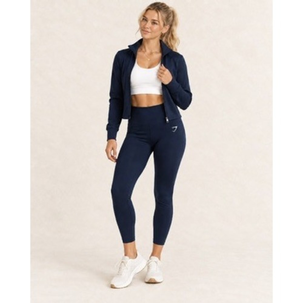 Gymshark Women's Vital Seamless Navy Blue High Waisted Leggings Size Small